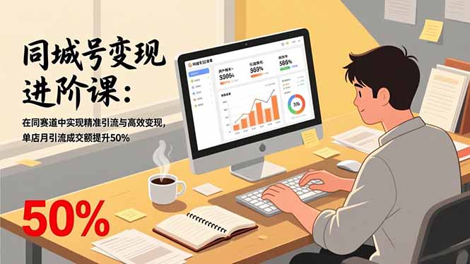 同城号变现进阶课：在同城赛道中实现精准引流与高效变现，单店月引流成交额提升50%-baizmi