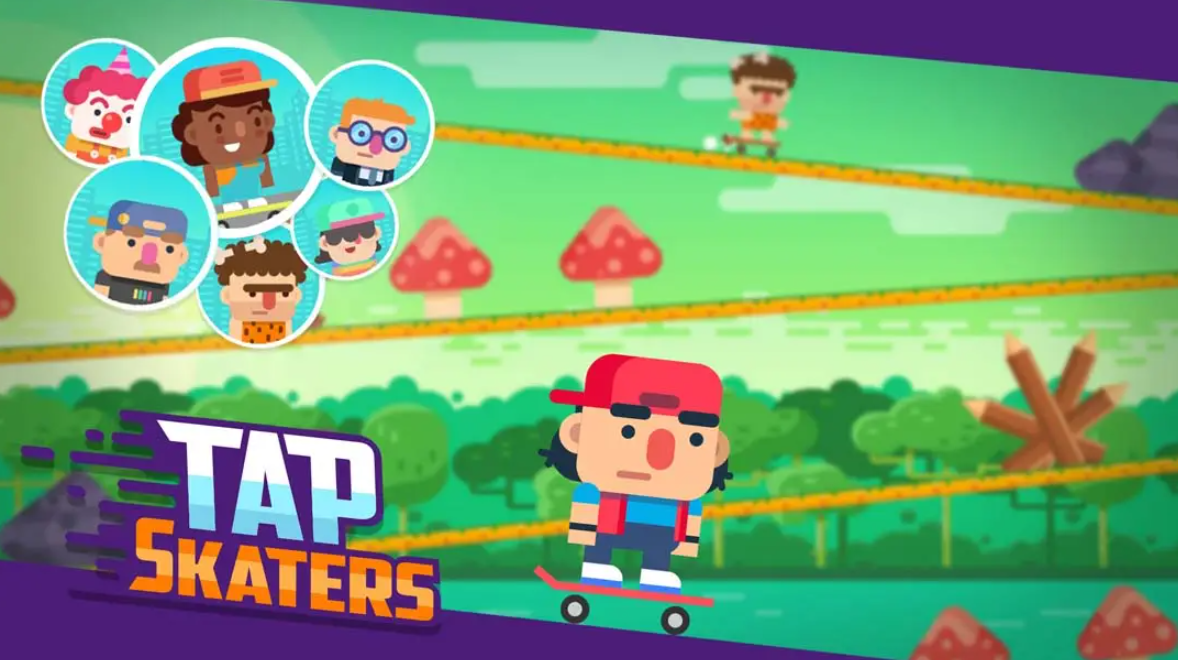 《速降滑板比赛游戏 Tap Skaters》Switch英文版NSP下载-baizmi