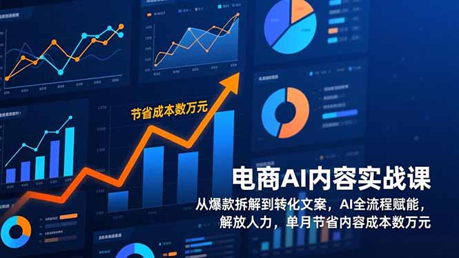 电商AI内容实战课，从爆款拆解到转化文案，AI全流程赋能，解放人力，单月节省内容成本数万元-baizmi