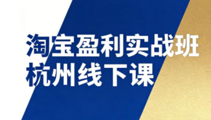 淘宝盈利实战班杭州线下课12月26-28日(音频+字幕)，帮你掌握SOP流程+12门核心技术-baizmi