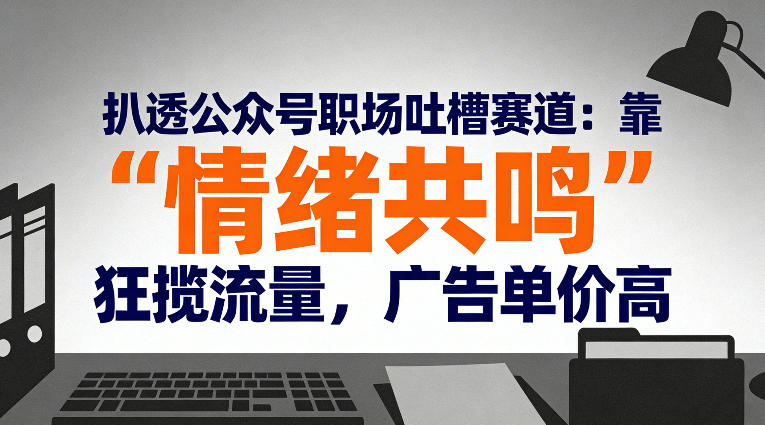扒透公众号职场吐槽赛道：靠“情绪共鸣”狂揽流量，广告单价高-baizmi