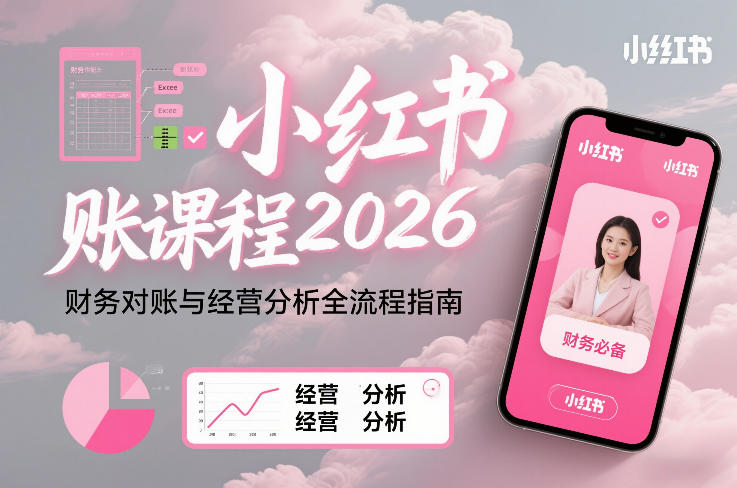 小红书对账课程2026，财务对账与经营分析全流程指南-baizmi