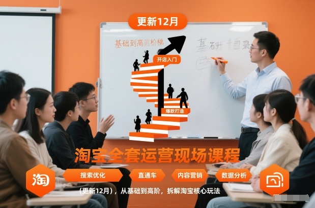 淘宝全套运营现场课程(更新26年1月)，从基础到高阶，拆解淘宝核心玩法-baizmi