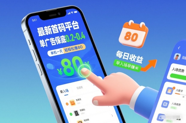 最新首码平台，单广告保底0.2-0.4，单机一天轻松撸80，早入场早賺米【揭秘】-baizmi