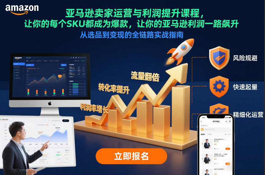 亚马逊卖家运营与利润提升课程，让你的每个SKU都成为爆款，让你的亚马逊利润一路飙升(更新12月)-baizmi