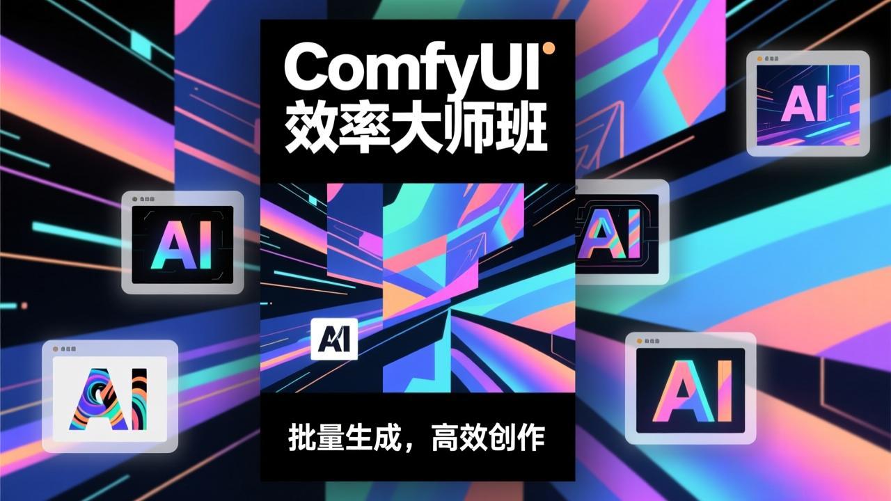 ComfyUI效率大师班：工作流搭建，批量生成，将个人AI出图效率提升5-10倍，月接单收入1-3万-baizmi