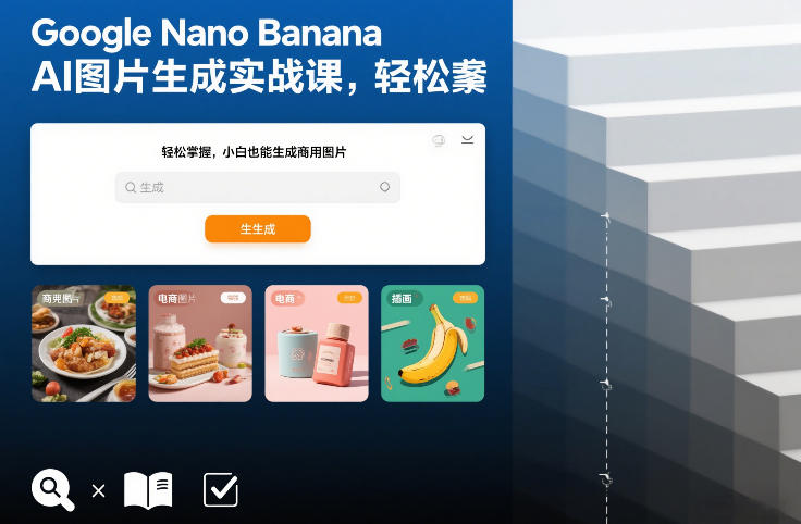 Google Nano Banana AI图片生成实战课，轻松掌握，小白也能生成商用图片-baizmi