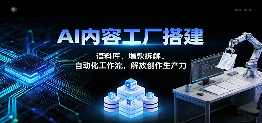AI内容工厂搭建：语料库、爆款拆解、自动化工作流，解放创作生产力-baizmi