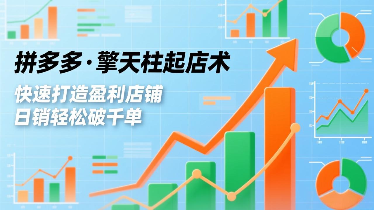 拼多多·擎天柱起店术，爆流布局、利润起飞、不断流，快速打造盈利店铺，日销轻松破千单-baizmi