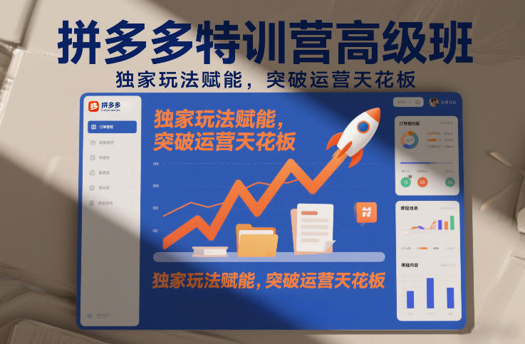 拼多多特训营高阶班，独家玩法赋能，突破运营天花板(更新26年1月)-baizmi