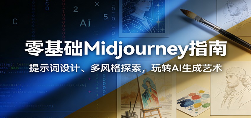零基础Midjourney指南：提示词设计、多风格探索，玩转AI生成艺术-baizmi
