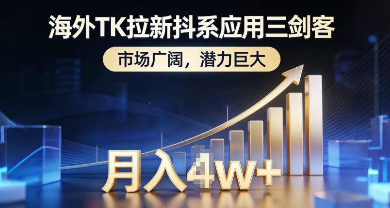 海外TK拉新抖系应用三剑客，市场广阔，潜力巨大，月入1w+-baizmi
