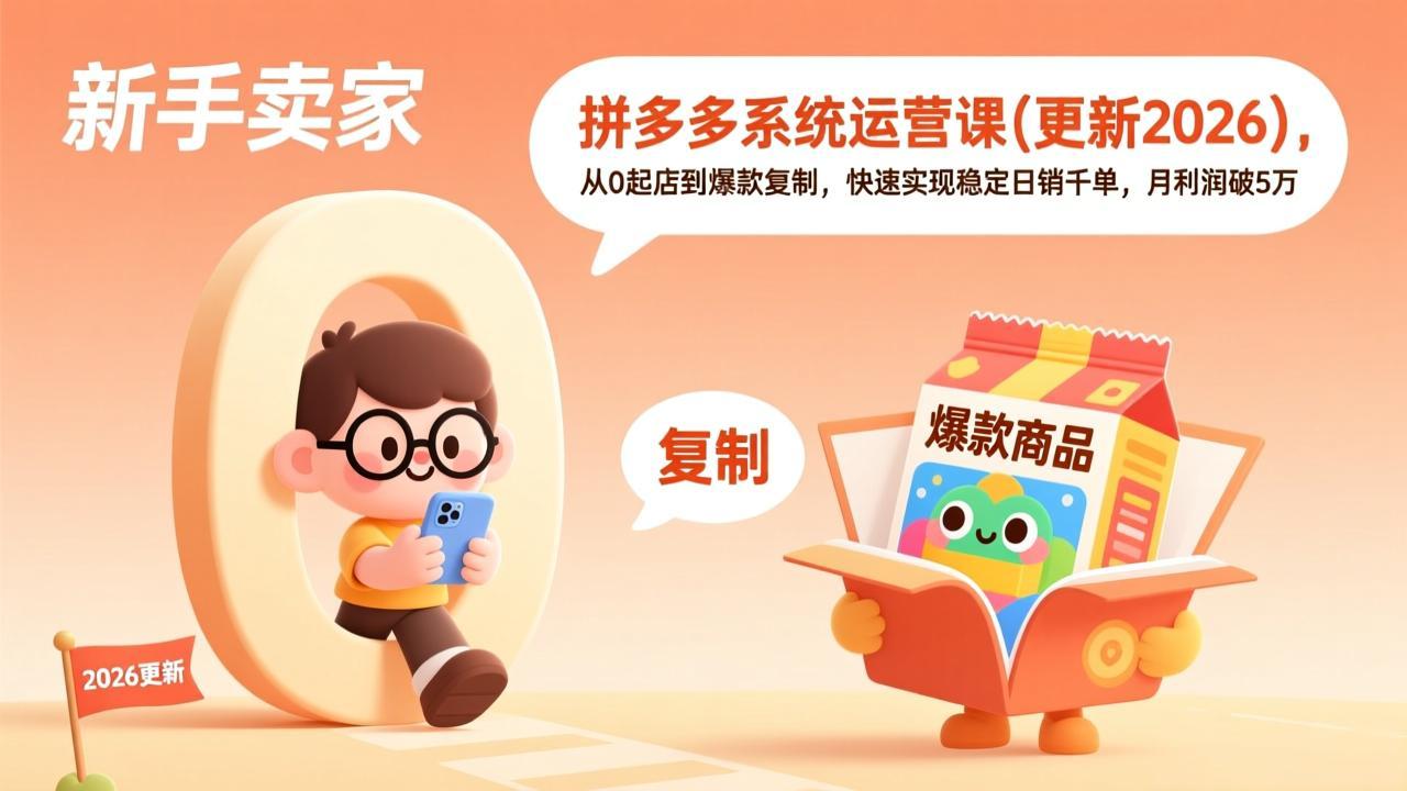 拼多多系统运营课(更新2026-baizmi