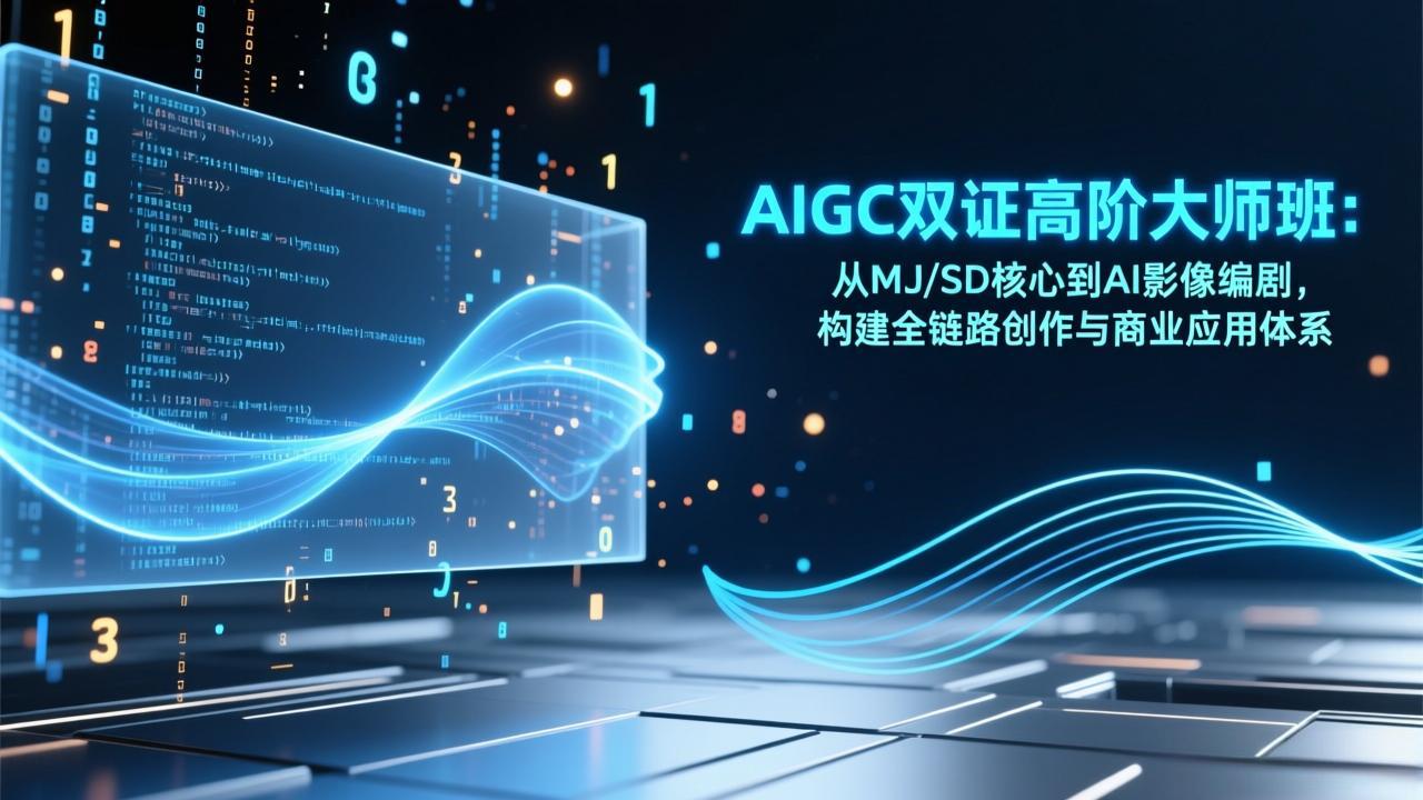AIGC双证高阶大师班：从MJ/SD核心到AI影像编剧，构建全链路创作与商业应用体系-baizmi
