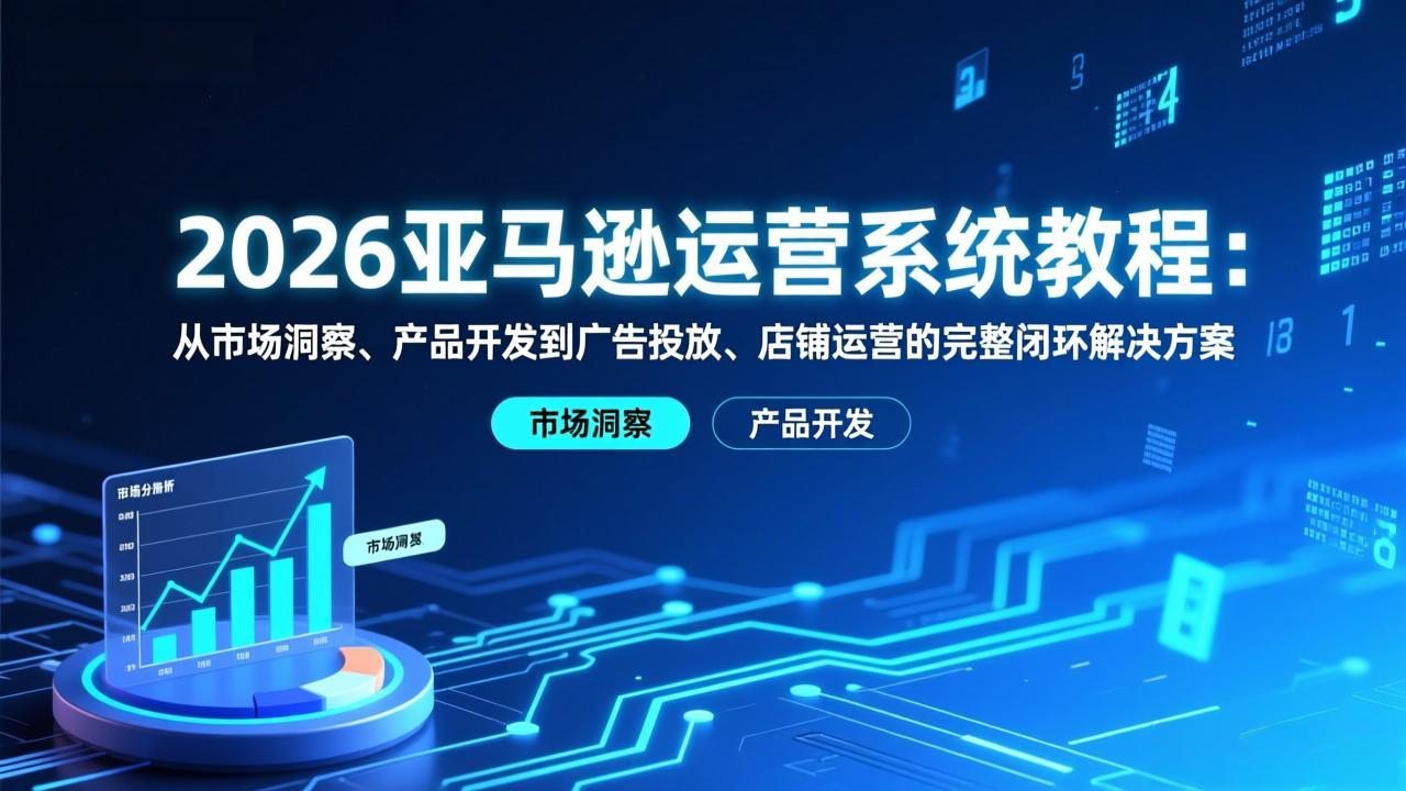 2026亚马逊运营系统教程：从市场洞察、产品开发到广告投放、店铺运营的完整闭环解决方案-baizmi