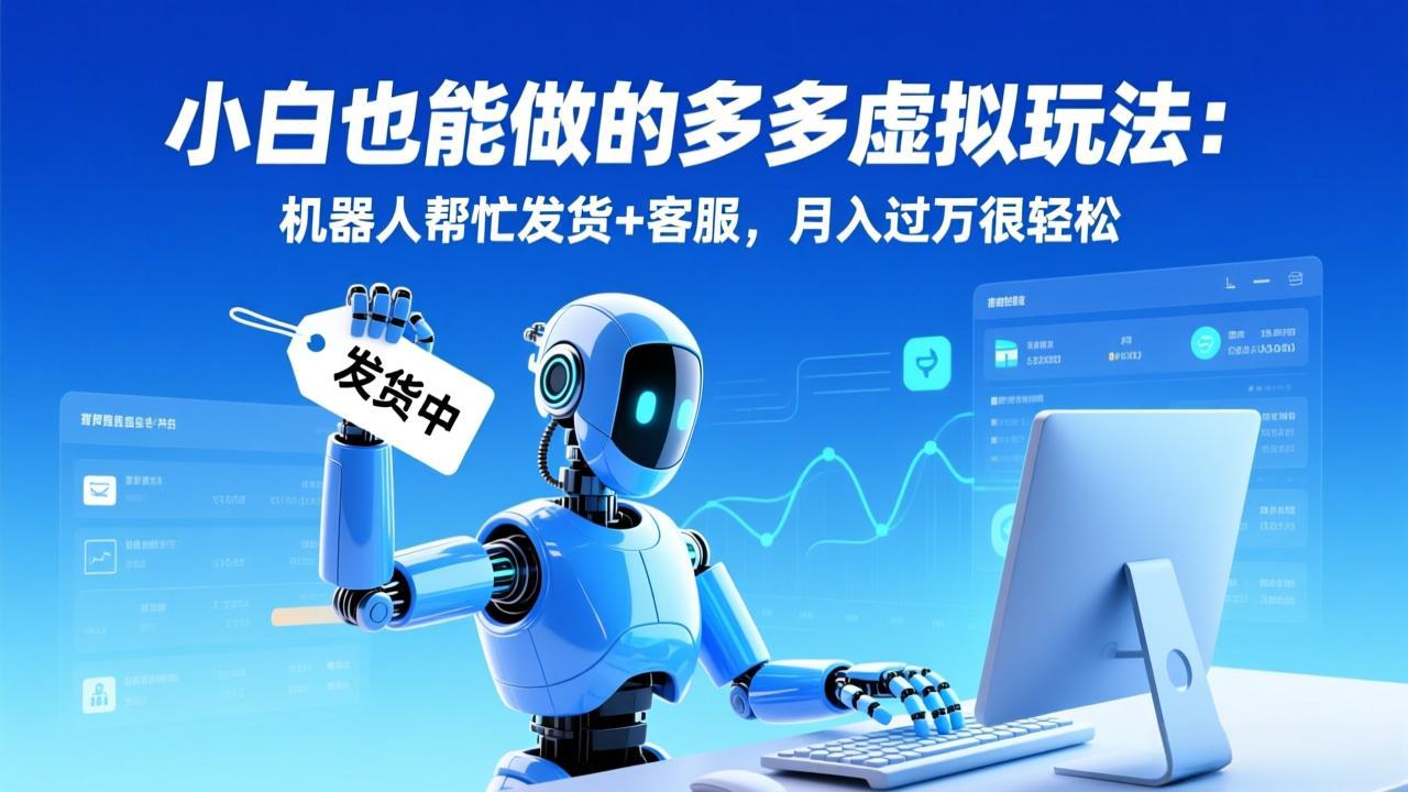 小白也能做的多多虚拟玩法：机器人帮忙发货+客服，月入过万很轻松-baizmi