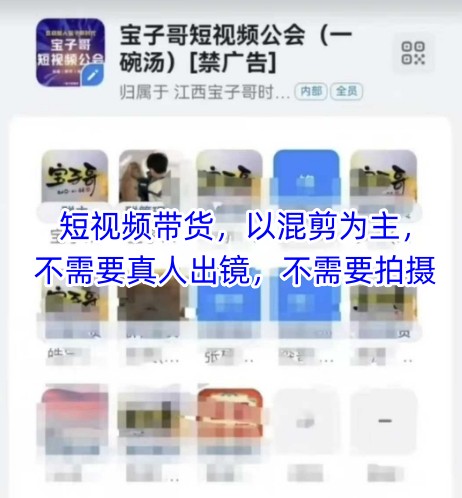 宝子哥头部团队短视频带货，以混剪为主，不需要真人出镜，不需要拍摄【更新26年1月】-baizmi