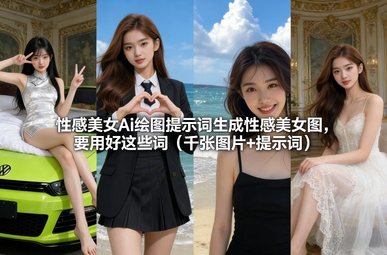 性感美女Ai绘图提示词生成性感美女图，要用好这些词(千张图片+提示词)-baizmi