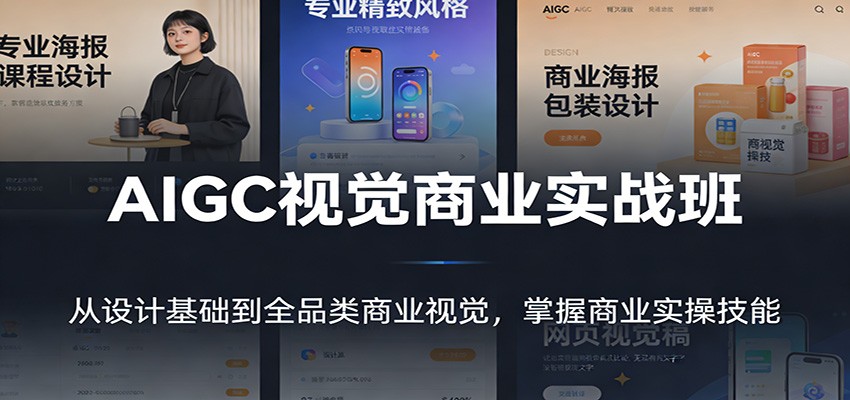 AIGC视觉商业实战班：从设计基础到全品类商业视觉，掌握商业实操技能-baizmi