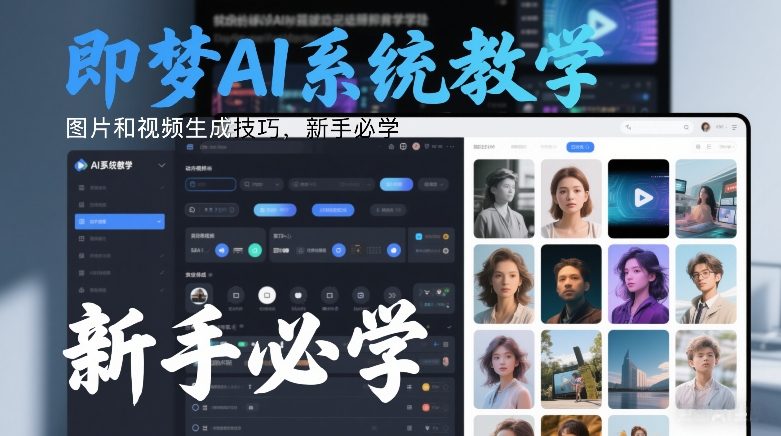 即梦AI系统教学，图片和视频生成技巧，新手必学-baizmi