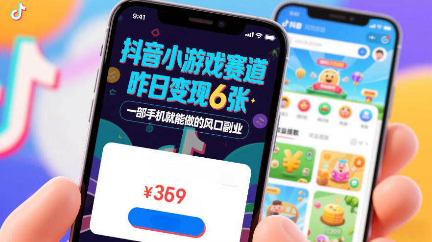 抖音小游戏赛道，昨日变现600+，零基础一部手机就能做的风口副业【揭秘】-baizmi