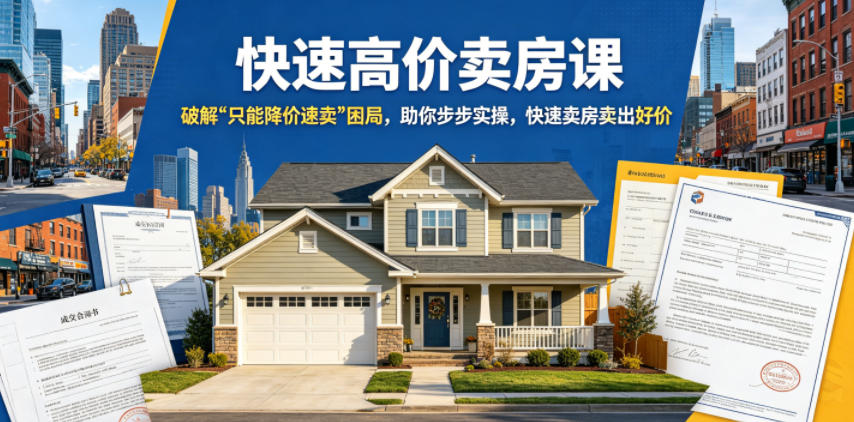 快速高价卖房课，破解“只能降价速卖”困局，助你步步实操，快速卖房卖出好价(更新2026)-baizmi
