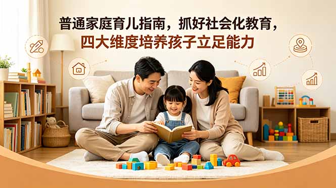 付费文章：普通家庭育儿指南，抓好社会化教育，四大维度培养孩子立足能力-baizmi