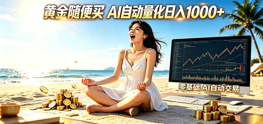 黄金随便买？AI自动外汇量化交易 在家当皇帝 日入1000+-baizmi