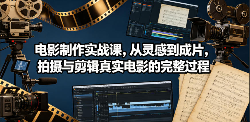 电影制作实战课，从灵感到成片，拍摄与剪辑真实电影的完整过程【原创双语字幕】-baizmi