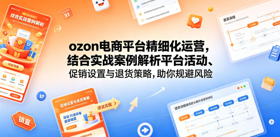 ozon电商平台精细化运营，结合实战案例解析平台活动、促销设置与退货策略，助你规避风险、提升销量-baizmi