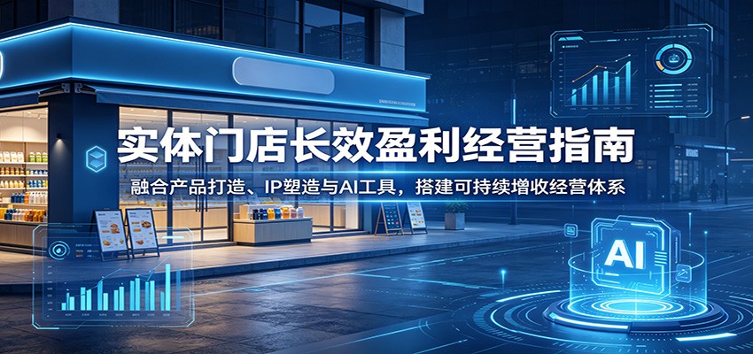 实体门店长效盈利经营指南：融合产品打造、IP塑造与AI工具，搭建可持续增收经营体系-baizmi