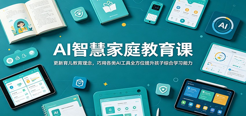 AI智慧家庭教育课：更新育儿教育理念，巧用各类AI工具全方位提升孩子综合学习能力-baizmi