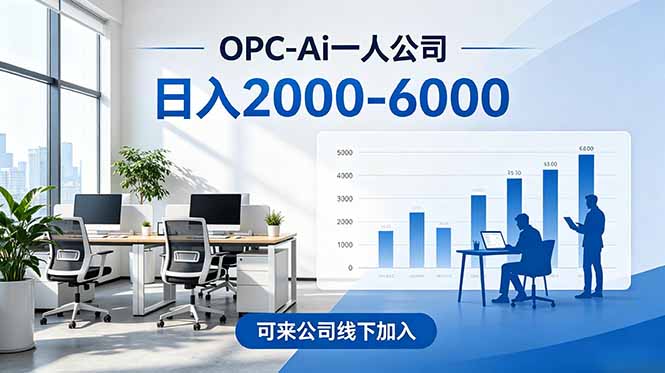 2026创业新风口—OPC一人公司模式震撼首发！日收益2000-6000+，项目绿色长久，安全稳健，合...-baizmi
