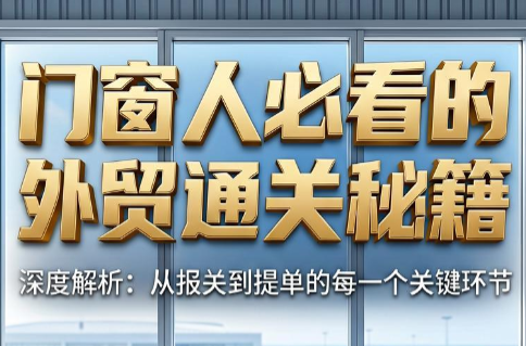 曾老师·门窗人必看的外贸通关秘籍-baizmi
