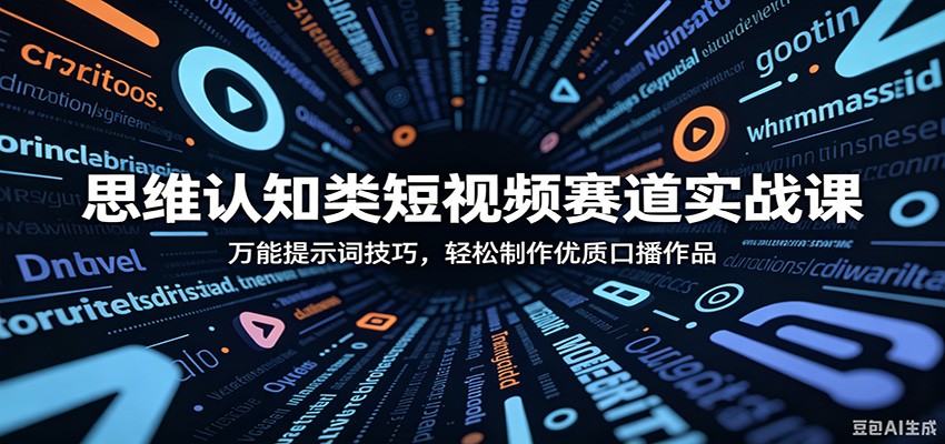 思维认知类短视频赛道实战课：万能提示词技巧，轻松制作优质口播作品-baizmi