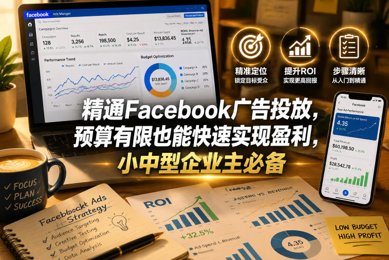 精通Facebook广告投放，预算有限也能快速实现盈利，小中型企业主必备【原创双语字幕】-baizmi