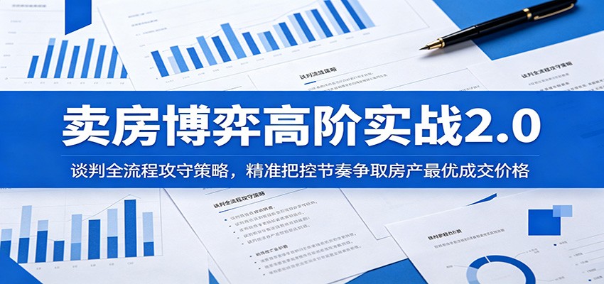 卖房博弈高阶实战2.0：谈判全流程攻守策略，精准把控节奏争取房产最优成交价格-baizmi