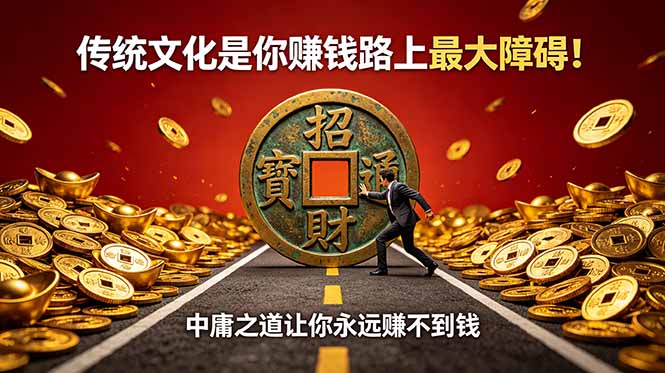 付费文章：传统文化是你赚钱路上最大障碍！中庸之道让你永远赚不到钱-baizmi