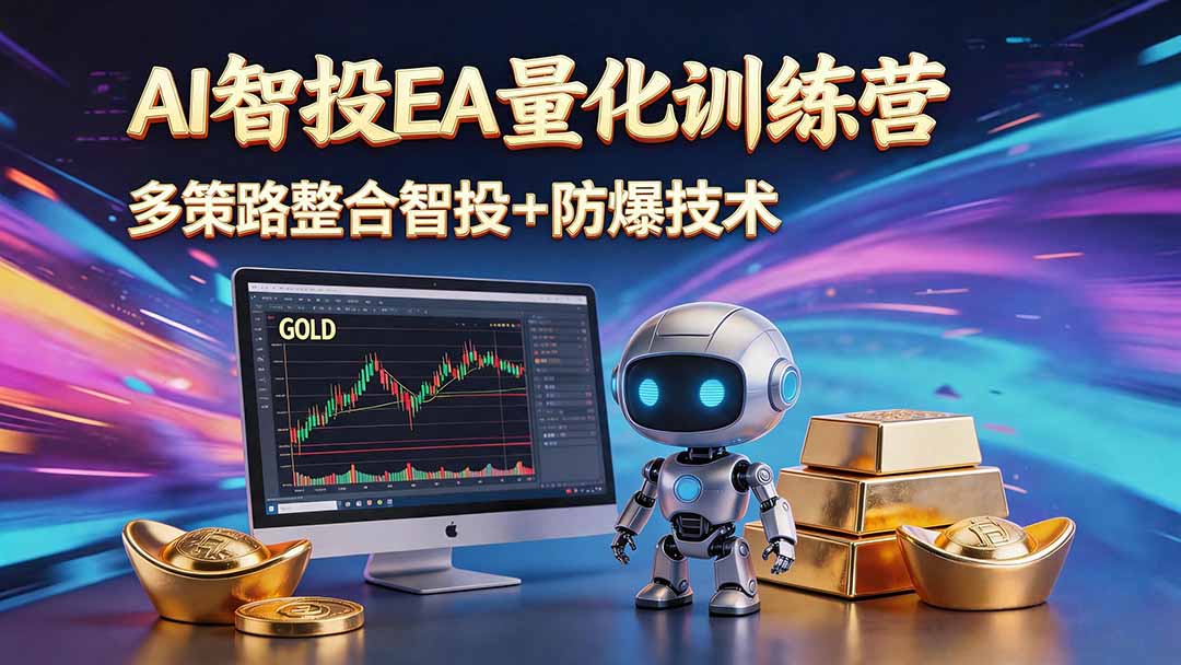 AI智投EA量化运营技术，自动化黄金操盘技术，小白也可以轻松上手日入1000+-baizmi
