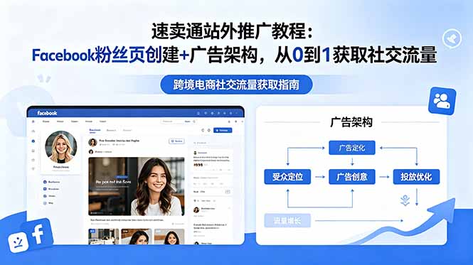 速卖通站外推广教程：Facebook粉丝页创建+广告架构，从0到1获取社交流量-baizmi