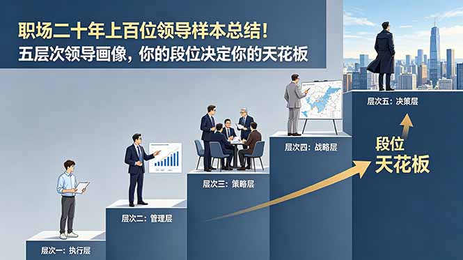付费文章：职场二十年上百位领导样本总结！五层次领导画像，你的段位决定你的天花板-baizmi