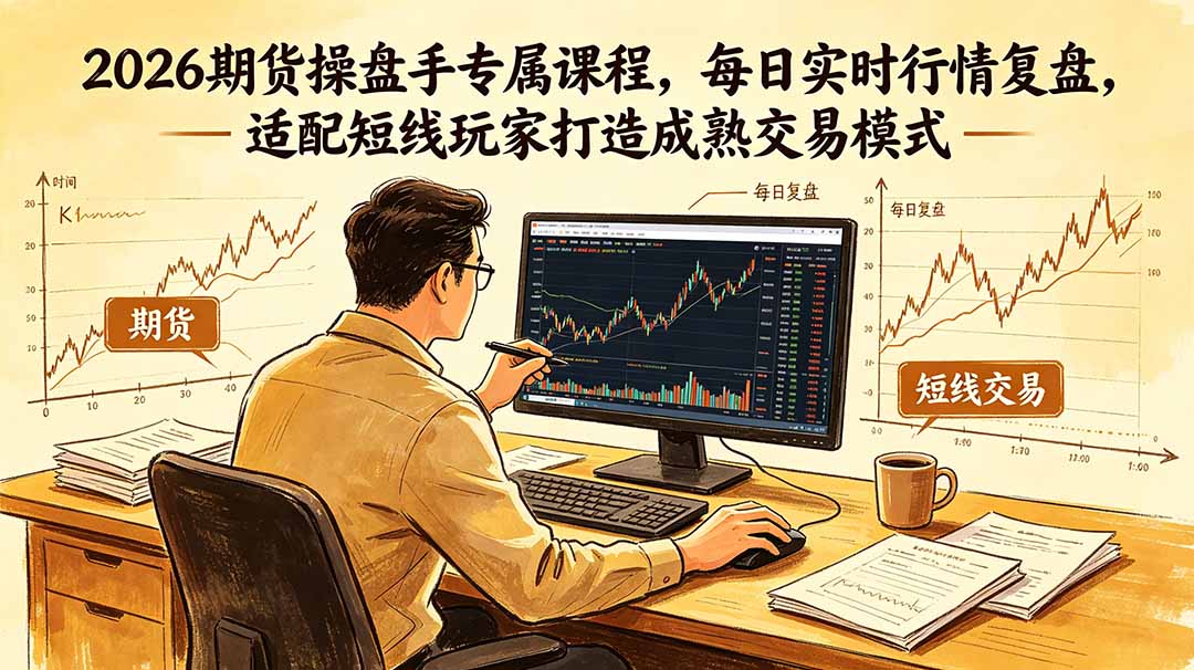 2026期货操盘手专属课程-更新6月，每日实时行情复盘，适配短线玩家打造成熟交易模式-baizmi