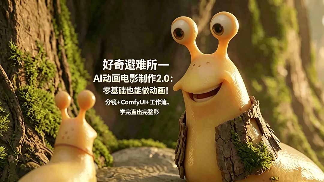 好奇避难所—AI动画电影制作2.0：零基础也能做动画！分镜+ComfyUI+工作流，学完直出完整影片-baizmi