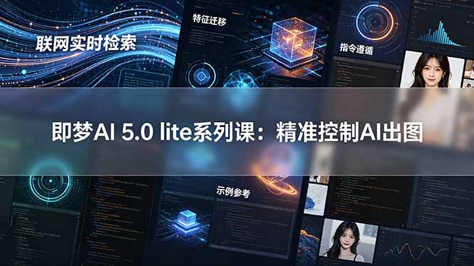 即梦AI 5.0 lite实战课：联网实时检索+特征迁移+指令遵循+示例参考，精准控制AI出图-baizmi