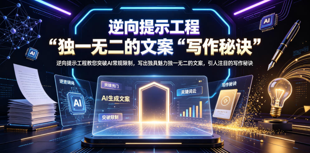 逆向提示工程教您突破AI常规限制，写出独具魅力独一无二的文案，引人注目的写作秘诀【原创双语字幕】-baizmi