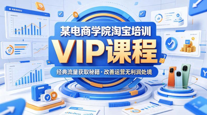 某电商学院淘宝培训VIP课程，各种经典有用的流量获取秘籍，改善运营产品没利润的处境(2026年6月)-baizmi