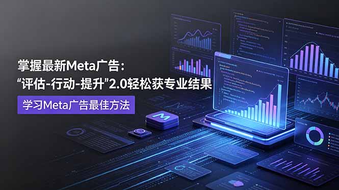 掌握最新的Meta广告，通过“评估-行动-提升”2.0版本轻松获得专业级结果。学习目前学习Meta广告的最佳方法-baizmi