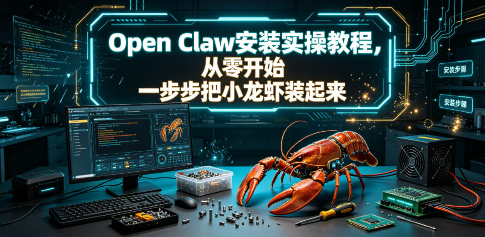 Open Claw安装实操教程，从零开始一步步一步步把小龙虾装起来-baizmi