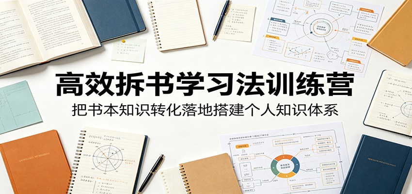 高效拆书学习法训练营，把书本知识转化落地搭建个人知识体系-baizmi