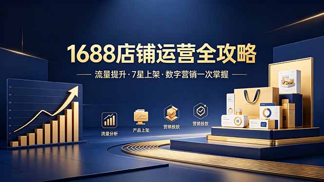 1688店铺没流量？产品上架不到7星？数字营销不会投？全套运营技能一次学(更新6月-baizmi